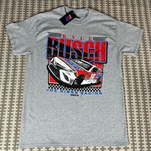 Kyle Busch NASCAR Joe Gibbs Racing Gray T Shirt Men’s Sz M NWT